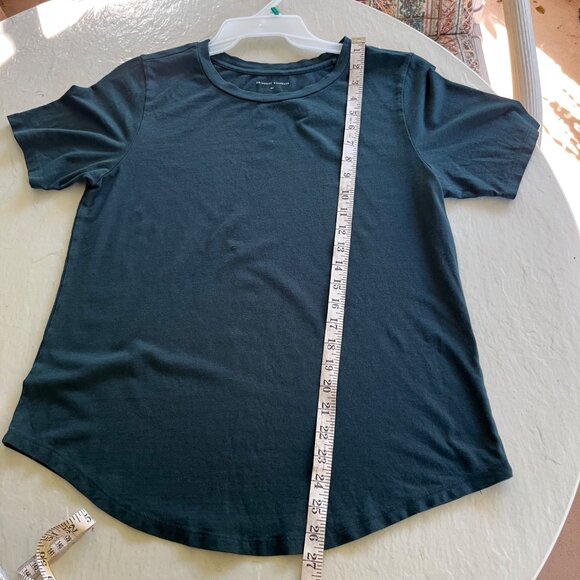 Universal Standard Tee Rex Peruvian Pima Cotton T Shirt in Deep Sea Green Size X - Picture 9 of 10